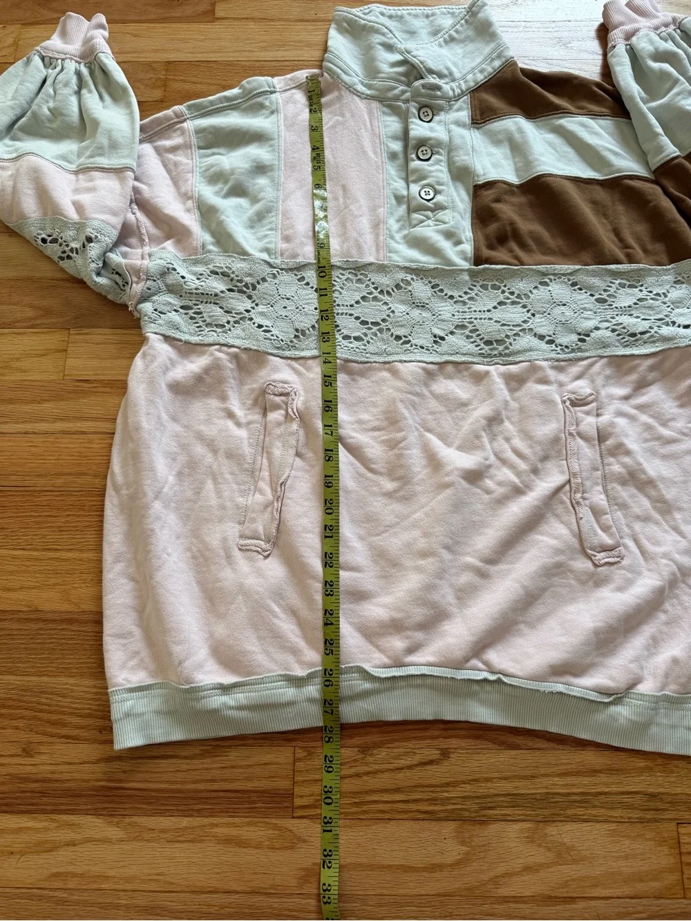 Free People We The Free American Dream Polo in Mint Combo S - Picture 9 of 9